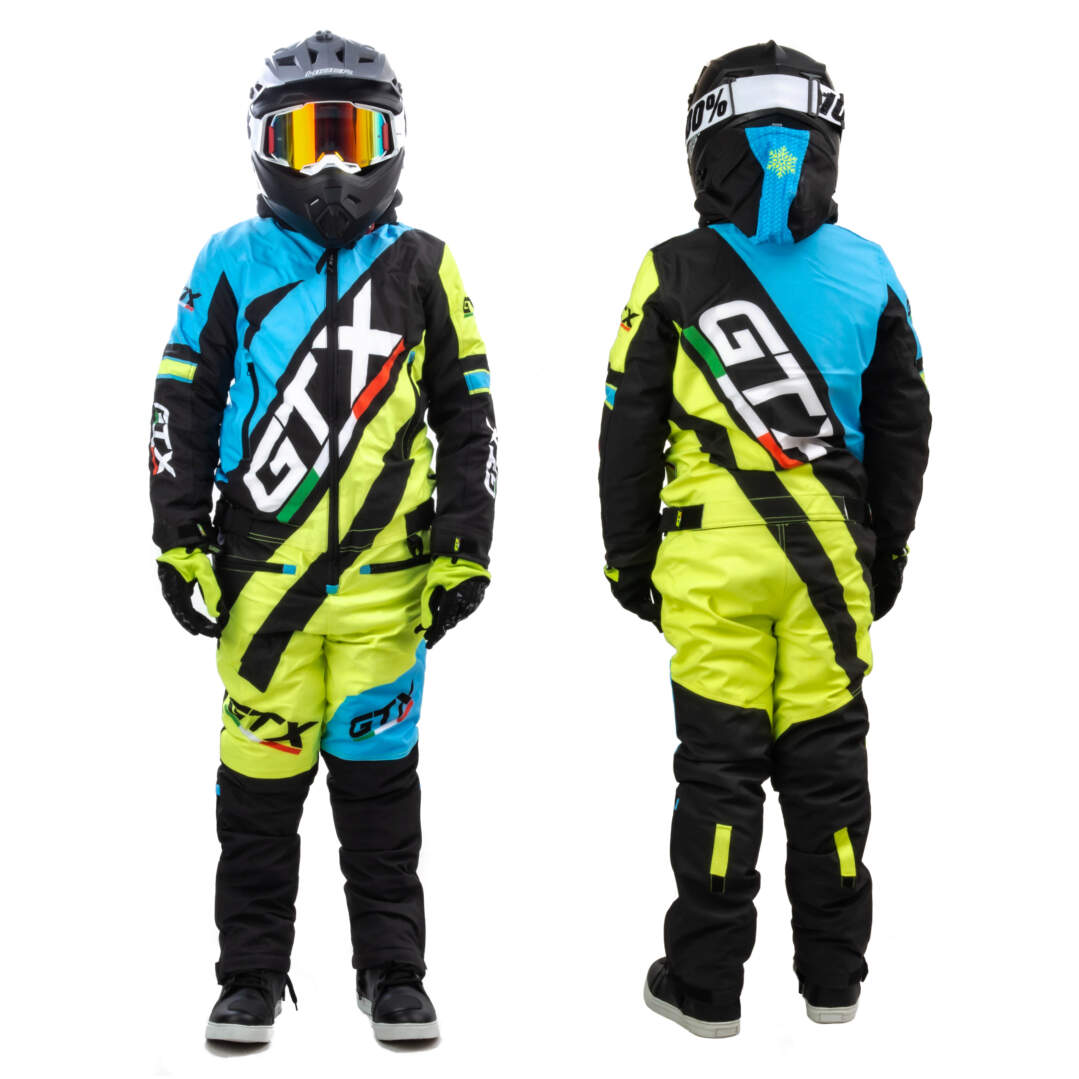 Комбинезон для снегохода (детский) GTX №6 blue-yellow (текстиль) (12Y)